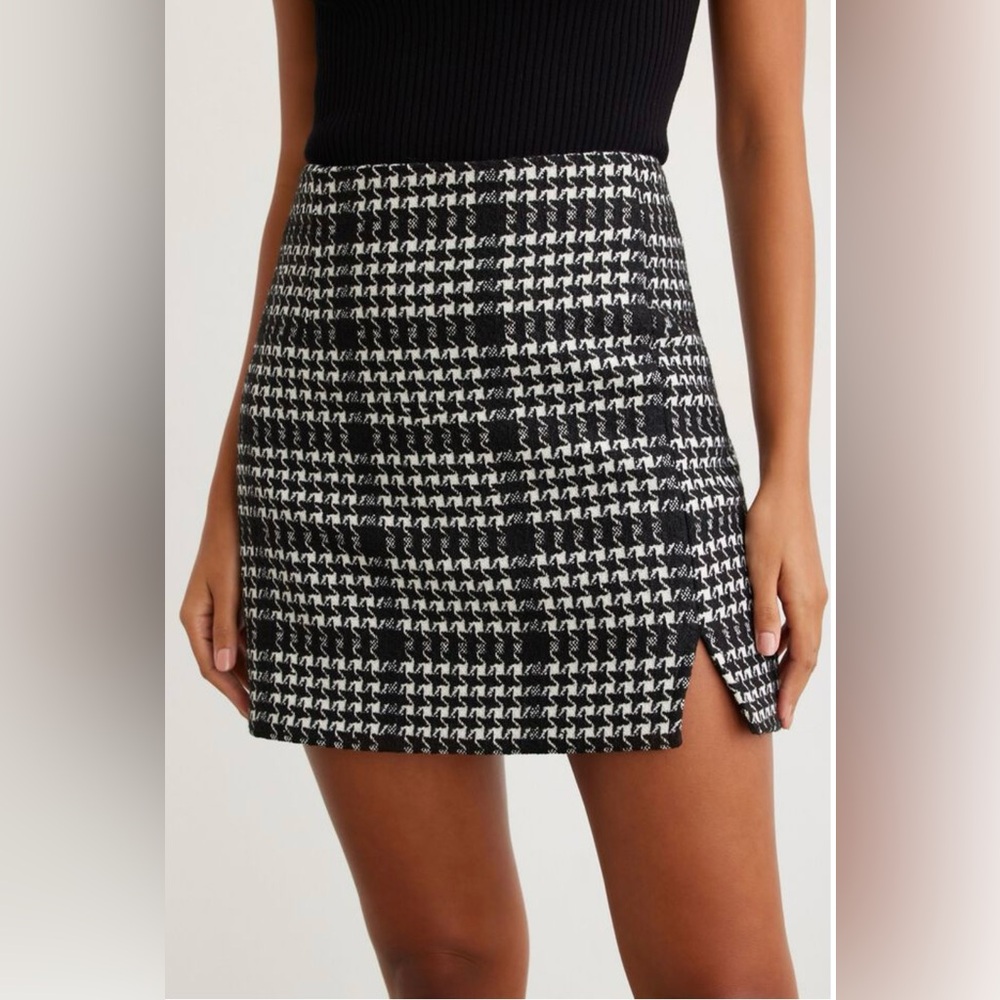 NWT Daphne Houndstooth Mini Skirt - Picture 3 of 8